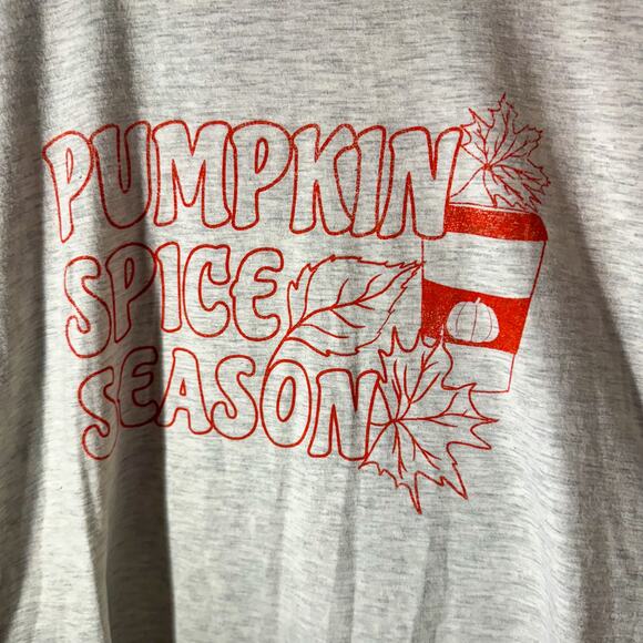 Mighty Fine Plus Size 2X Pumpkin Spice Season T-Shirt Fall Coffee Graphic - Picture 2 of 4